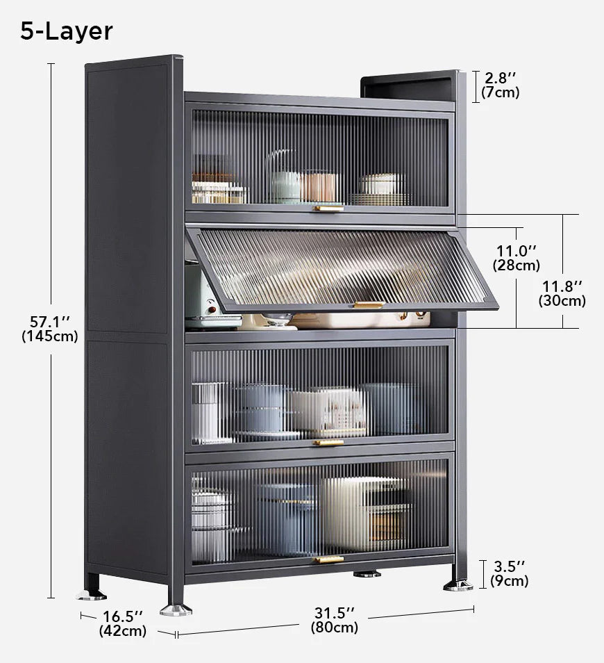 Armoire de rangement de cuisine en métal à 6 niveaux F118