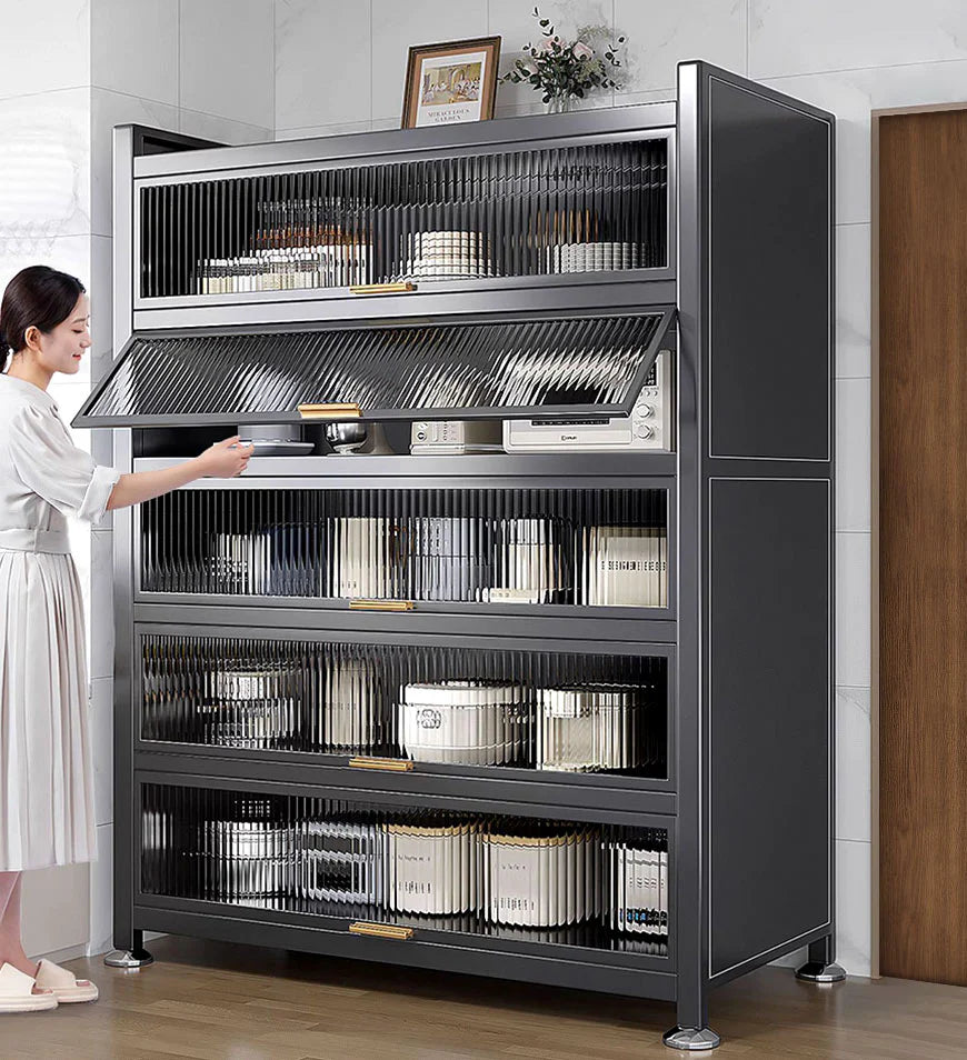 Armoire de rangement de cuisine en métal à 6 niveaux F118