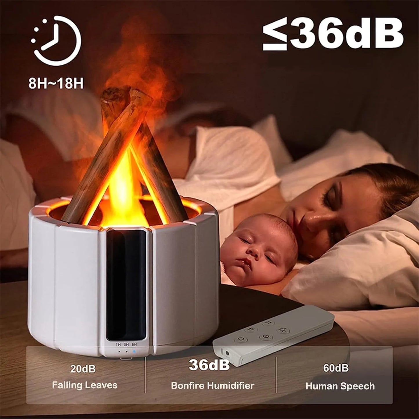 🔥250ml Wooden Cool Mist Humidifier🔥(+100% Pure Essential Oil Set)