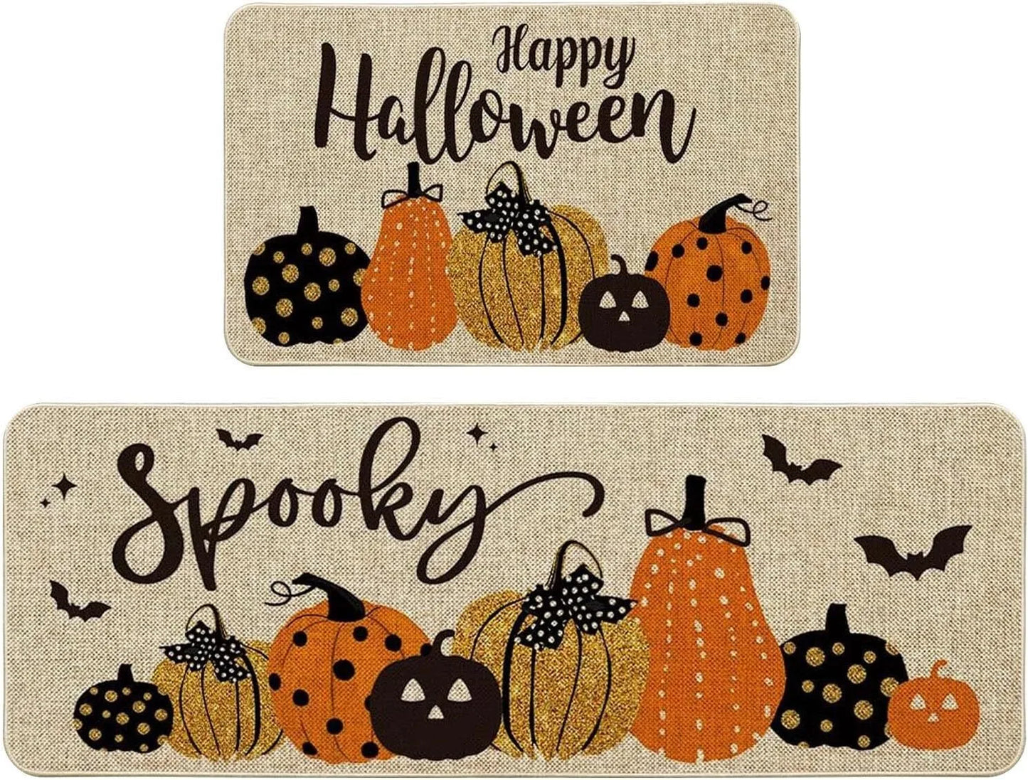 For Home Seasonal Farmhouse Fall Holiday Autumn Maple Harvest Low Profile Kitchen Floor Mat