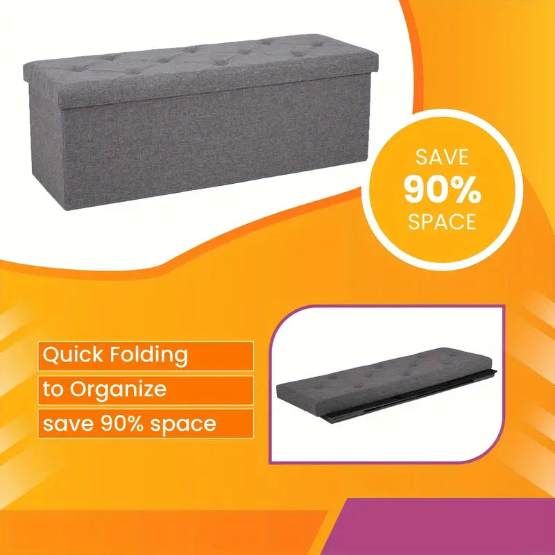 Large multifunctional folding footstool with storage function