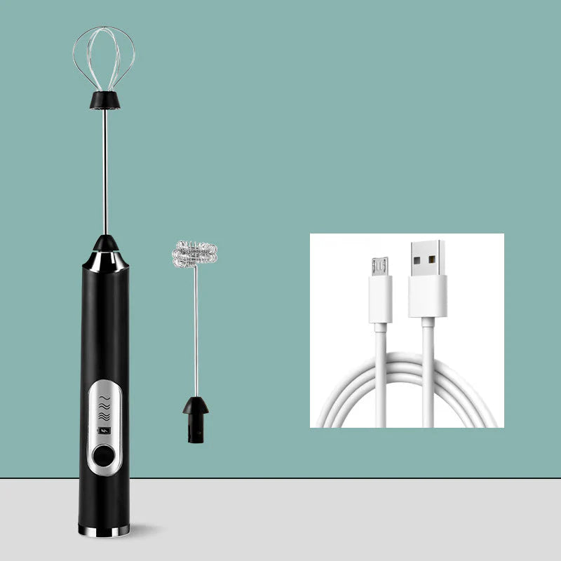 Mini Portable Electric Frother Set